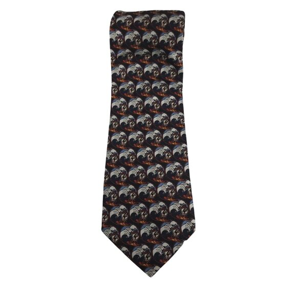 Looney Tunes Men's Tie Tazmanian Devil 1999 Warner Bros 100% Polyester Preowned - Picture 1 of 7
